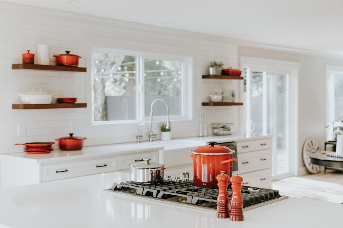Bright remodeled kitchen interior